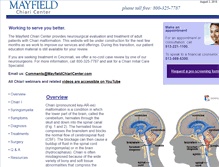 Tablet Screenshot of mayfieldchiaricenter.com